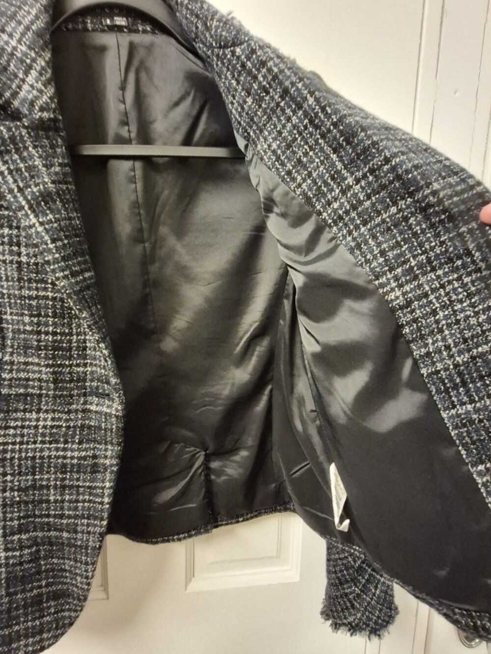 Theory Black and White Plaid Blazer - Picture 10 of 11
